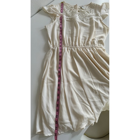 VTG Y2K White Dress L Angel Fairy Feminine LACE DETAIL - Picture 15 of 15